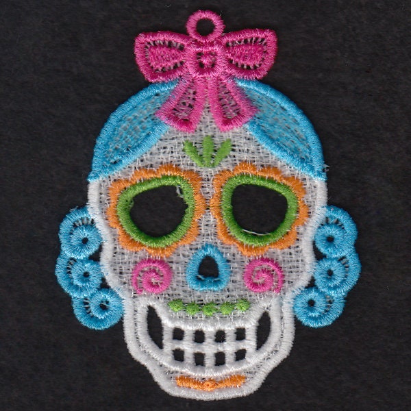 FSL Sugar Skulls Free Standing Lace Machine Embroidery Designs