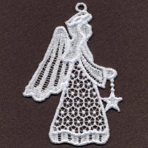 FSL Angels Free Standing Lace Christmas Hanger Machine Embroidery ...