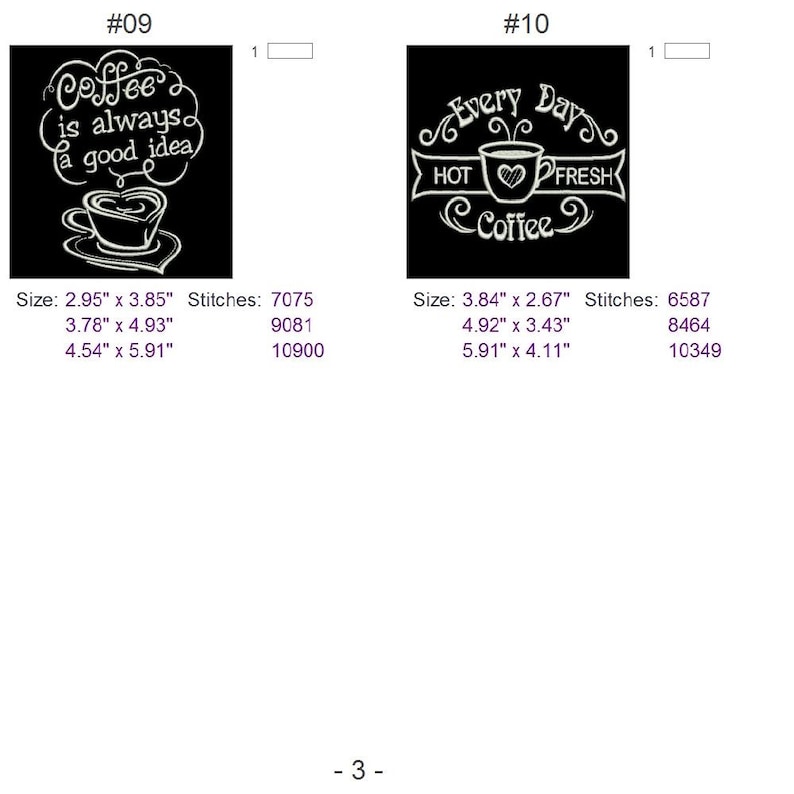 Taste of Coffee Machine Embroidery Designs Pack Instant Etsy