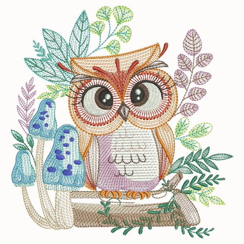 Woodland Owls Machine Embroidery Designs Pack Instant Download 5x5 6x6 ...