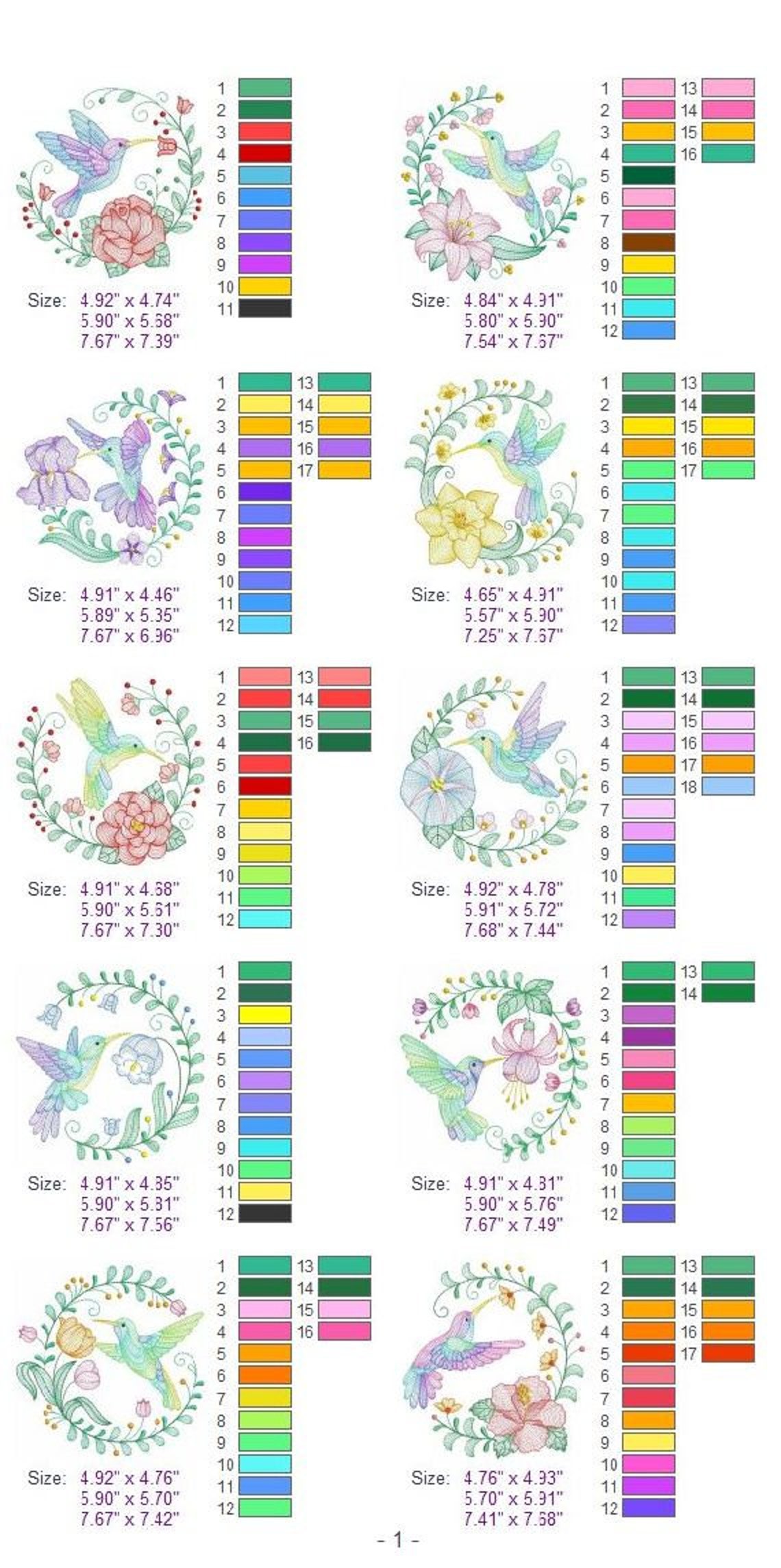Blooming Garden Machine Embroidery Designs Pack Instant Etsy