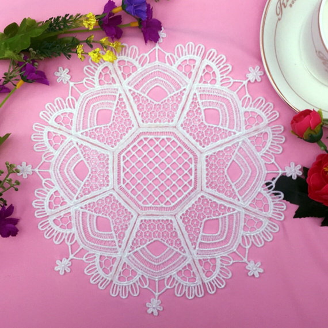 FSL Snowflake Doily Free Standing Lace Machine Embroidery Etsy UK