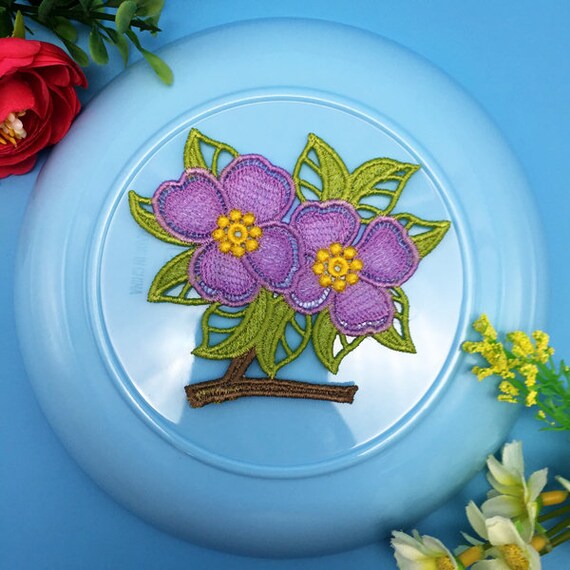 AMERI ★ UND FLOWER RAISED EMBROIDERY TOP FSL Blossom Free Standing Lace Machine Embroidery Designs