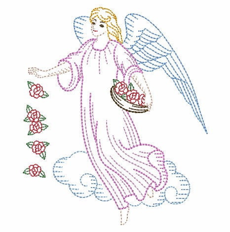 Vintage Angels Machine Embroidery Designs Pack Instant Download 5x5 6x6 ...