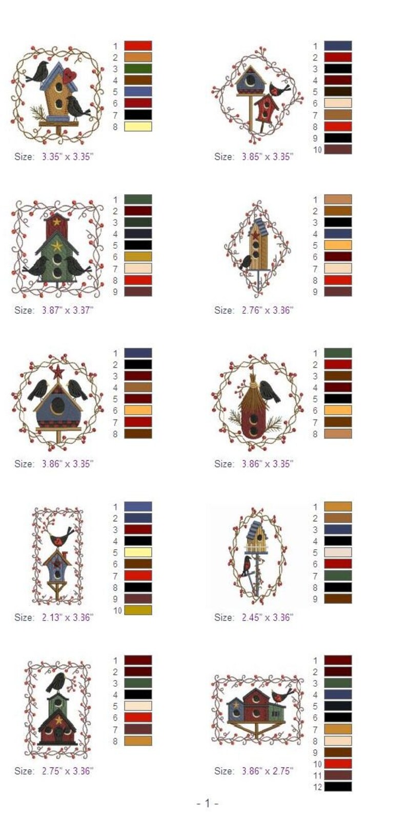 Country Crows Primitive Bird Machine Embroidery Designs Pack - Etsy