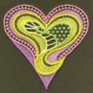 FSL Neon Hearts Free Standing Lace Valentine Love Ornament Machine ...