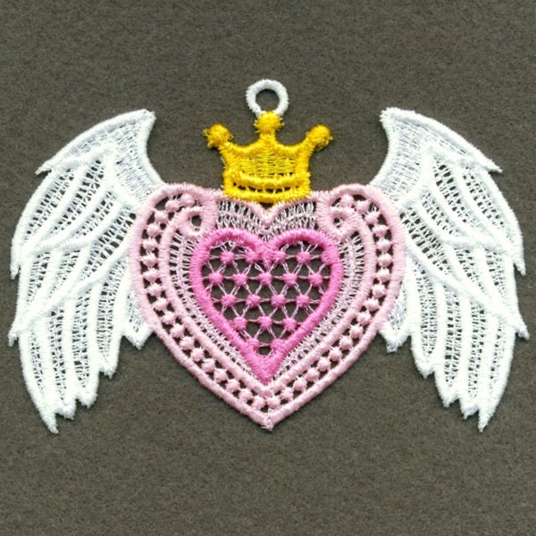 FSL Fancy Hearts Free Standing Lace Machine Embroidery Designs Instant ...