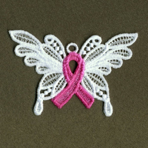 FSL Pink Ribbon Ornament Free Standing Lace Machine Embroidery Designs ...