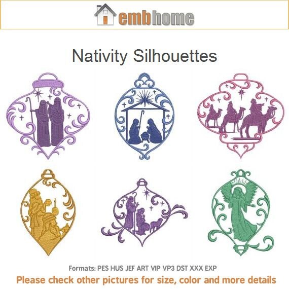 Items similar to Nativity Silhouettes Christmas Holiday Machine