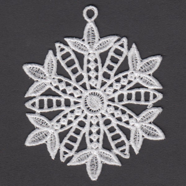 FSL Snowflakes Free Standing Lace Ornament Machine Embroidery - Etsy