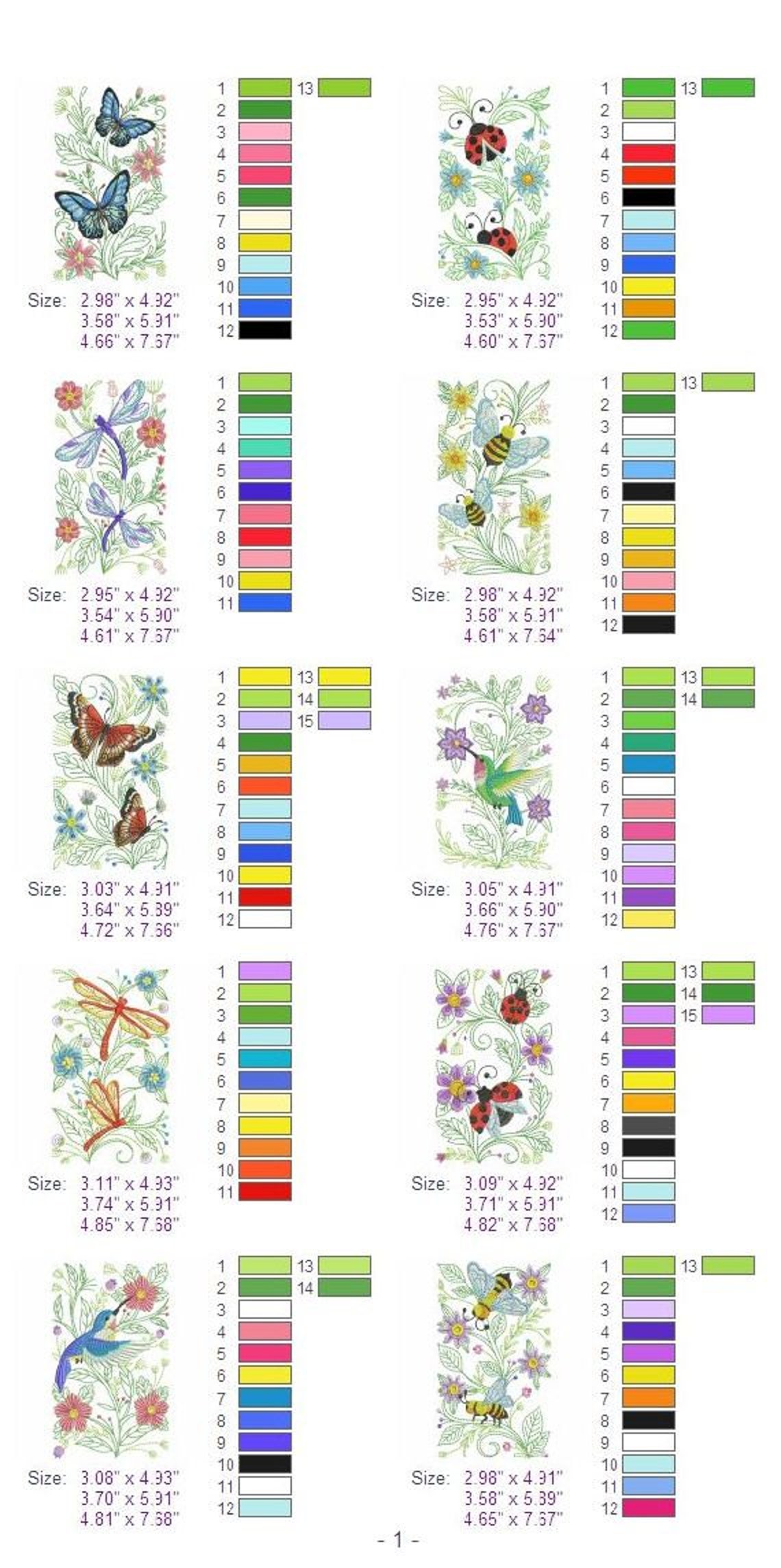 Spring Splendor Pack Machine Embroidery Designs Instant - Etsy