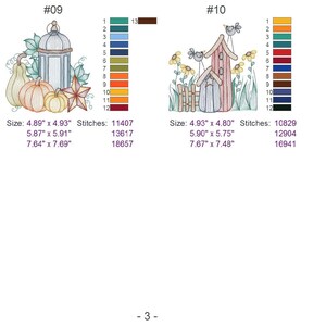 Rippled Fall Scenes Machine Embroidery Designs Pack Instant Download ...