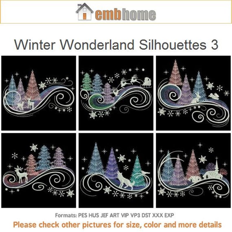 Winter wonderland silhouettes machine jessecmault designs  etsy