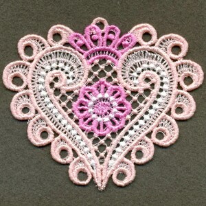 FSL Fancy Hearts Free Standing Lace Machine Embroidery Designs Instant ...
