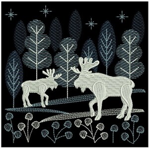 View of Winter Woodland Scene Machine Embroidery Designs Instant Download 4x4 ...