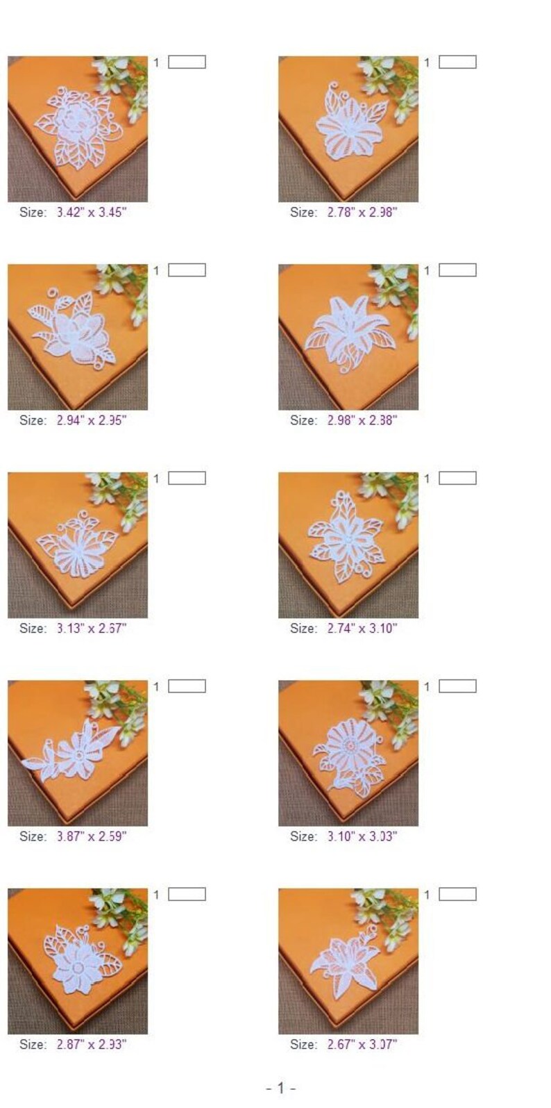 FSL Flowers Free Standing Lace Machine Embroidery Designs - Etsy