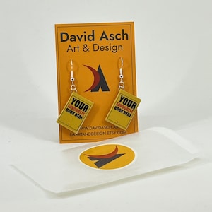 Individuelle Mini-Buchohrringe für Literaturfans Paar von David Asch Art & Design Bild 7