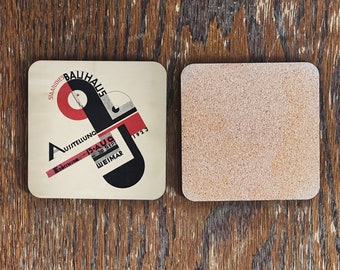 Bauhaus Ausstellung 1923 design drinks coasters. Perfect present for a mid-century art fan by David Asch Art & Design