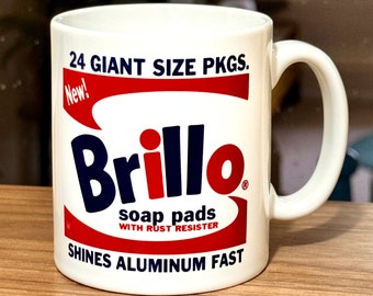 Warhol Brillo Box design ceramic mug