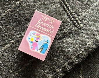 Handbook for the Recently Deceased lapel pin  - a wearable gift for Beetlejuice fans