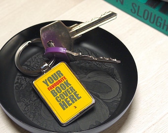 Your favourite book keyring! A customisable engraved gift for authors and bookworms