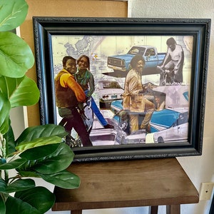 Retro Karte Kunst, Parkplatz Pimpin, Soulaan, Dritte Räume, Schwarzes Kunstwerk, Schwarze Renaissance Familientreffen, Kunst 18x24 Indie Decor Poster