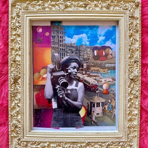Love Jones, Female Director, Sky Blue Wall Art, Black Herstory, Afro American, Afro Futurism Art, 16x20 Women In Film Print
