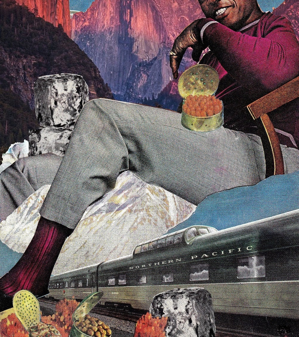 Retro Indie Art, Black Nature Collage, Cabin Fever, BLACK MEN THERAPY, Afro Futurism, Afro Pop Surreal, Man Cave Art Print Poster