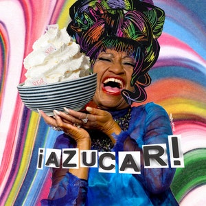 Celia Cruz, Salsa Queen, La Reina,  FIESTA ART, Latina Art, Afro Herstory, Azucar, Hispanic Heritage, Brown History, Unapologetically