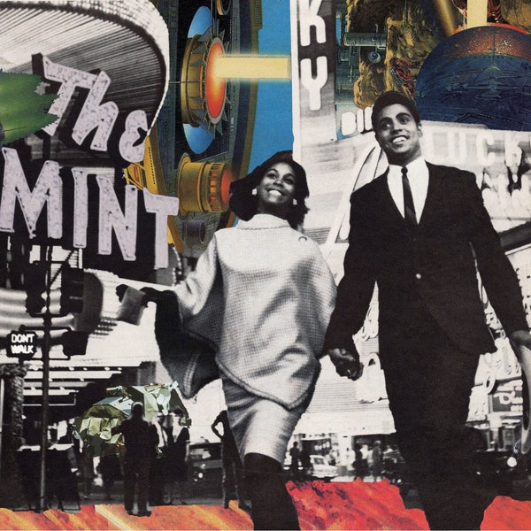 BLACK COUPLE Art, Jubilee, Black American Ad, Pop Surreal, Maximalist, Retro Collage, You Deserve A Break Today, Earth Ghetto, Googie Poster