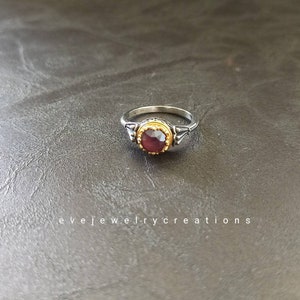Hand made, oxidized, sterling silver, Byzantine ring.