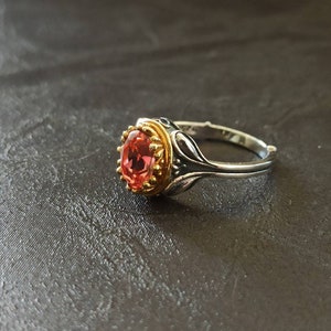 Hand made, oxidized, sterling silver, Byzantine ring.