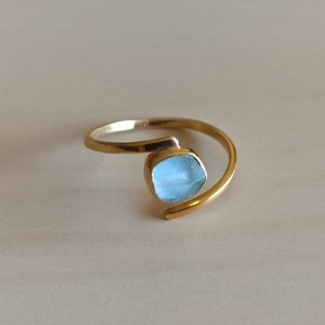 Hand made sterling silver, gold plated ring.