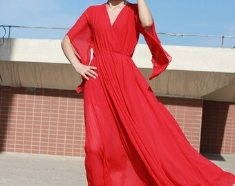 flowing summer dresses with sleeves