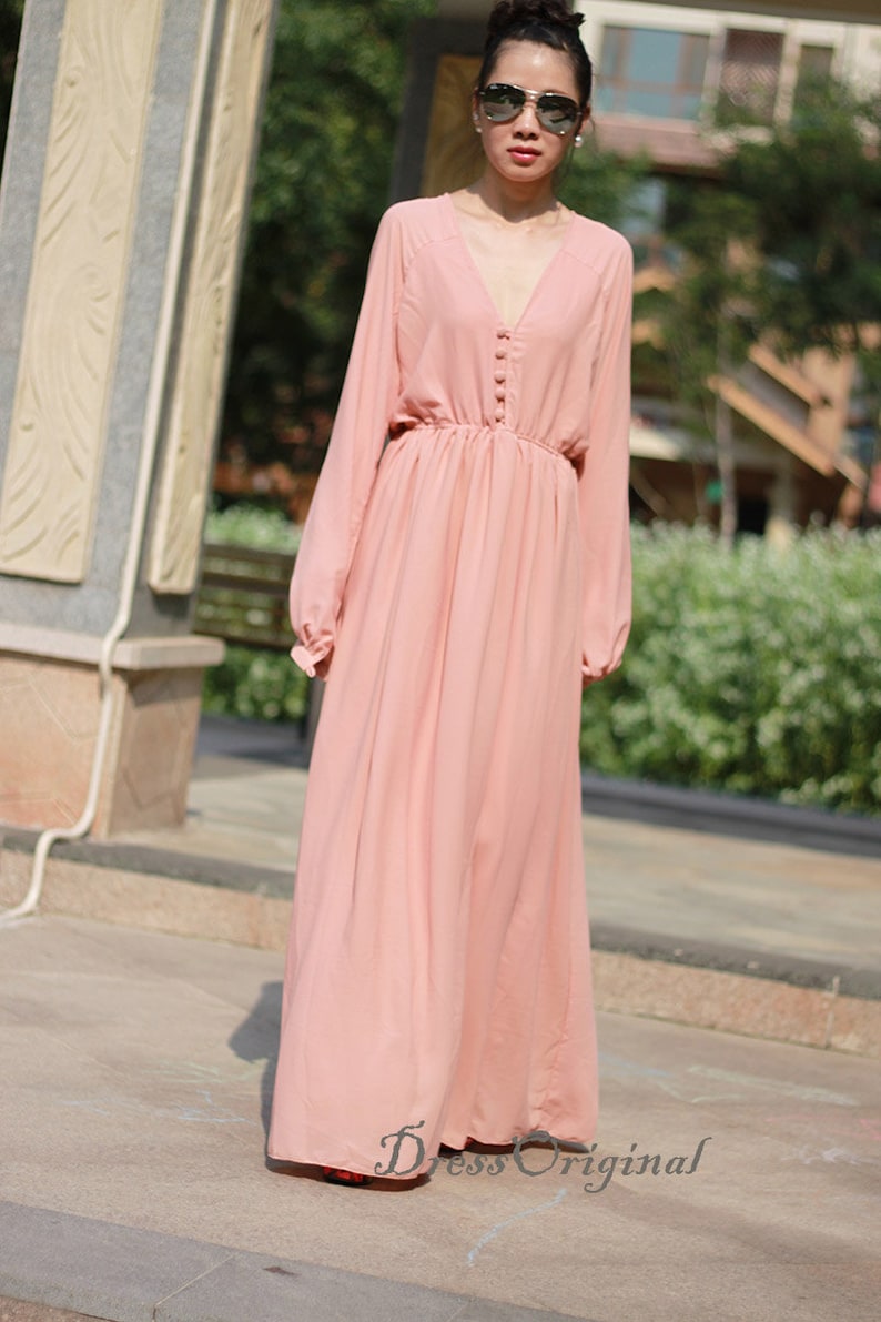 2018 Nude Pink Maxi Dress Holiday Dress Tunic Summer Dresses Long Beach Dress Elegant Evening Dress Gown Caftans Plus Size