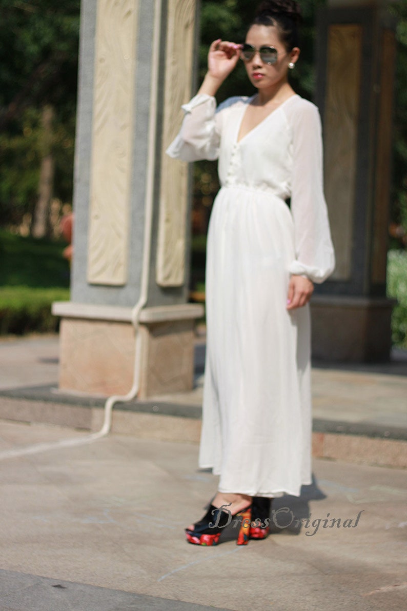 Aliexpress.com : Buy WBCTW White Maxi Long Half Flare Sleeve Autumn Dress Women Plus Size Sexy 