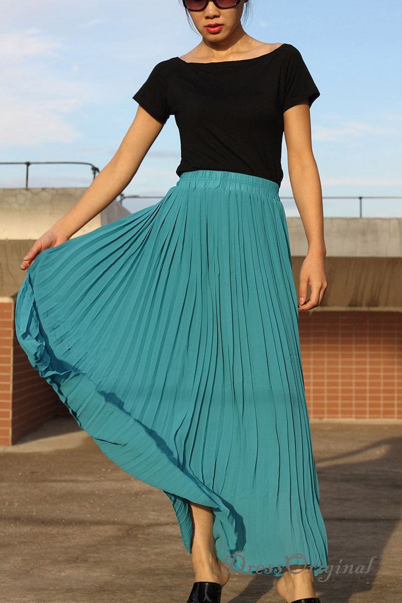 Top Quality Red Pleated Skirt Maxi Skirt Long Skirt Short Etsy