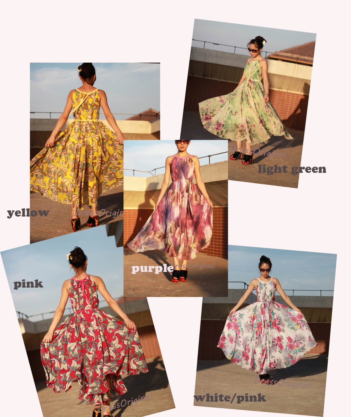 Light Green Maxi Dress Floral/floral Maxi Dress/boho Maxi Etsy