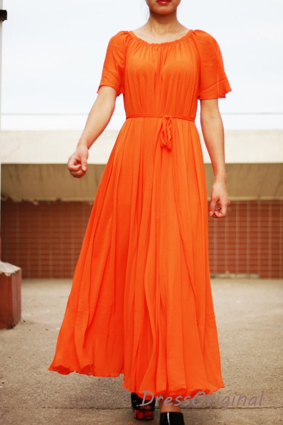 wallis orange maxi dress