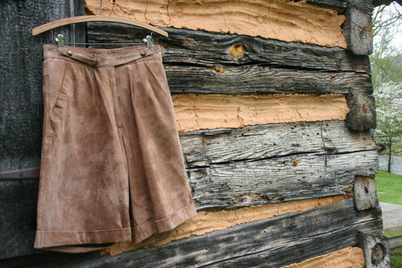 1970's Tan Suede Shorts. Hipster Knickers. Boho S