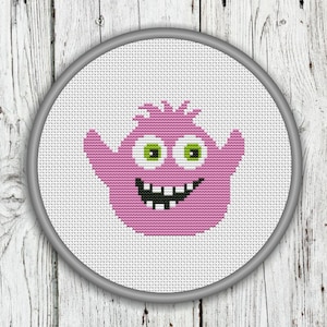 Crazy Monster Counted Cross Stitch Pattern - PDF, Instant Download