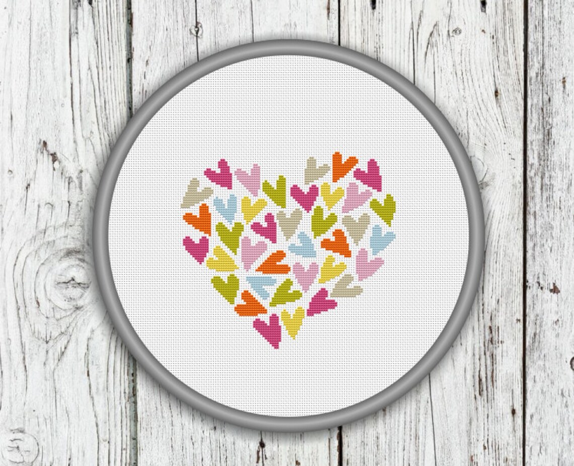 Valentine's Day Counted Cross Stitch Pattern Love PDF | Etsy