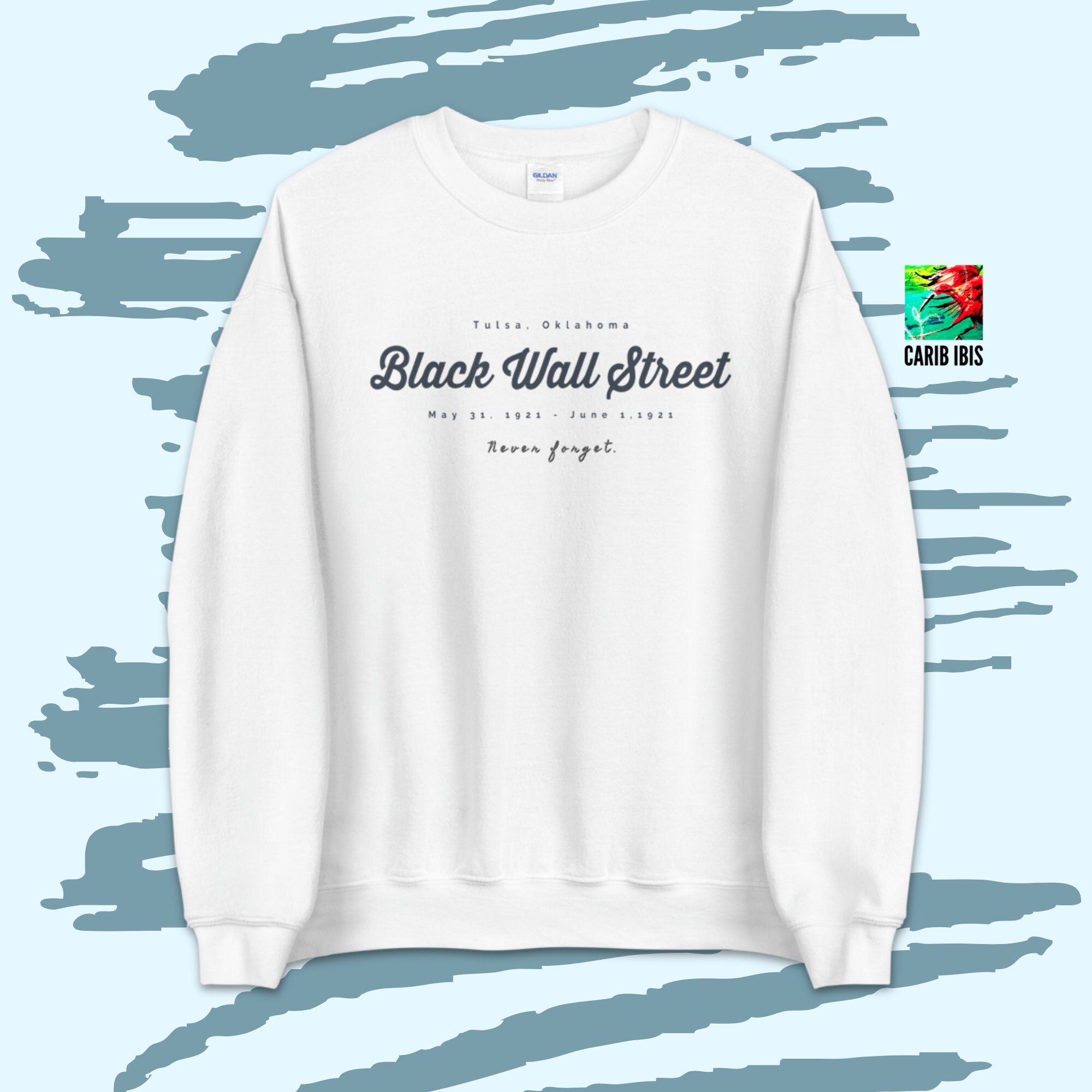 Black Wall Street Sweatshirt Crew Neck Pullover Greenwood | Etsy