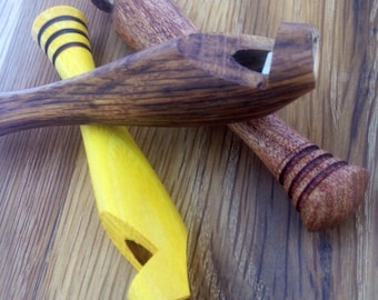 Handmade Turned Wooden Whistle - Camper's / Hikers Whistle