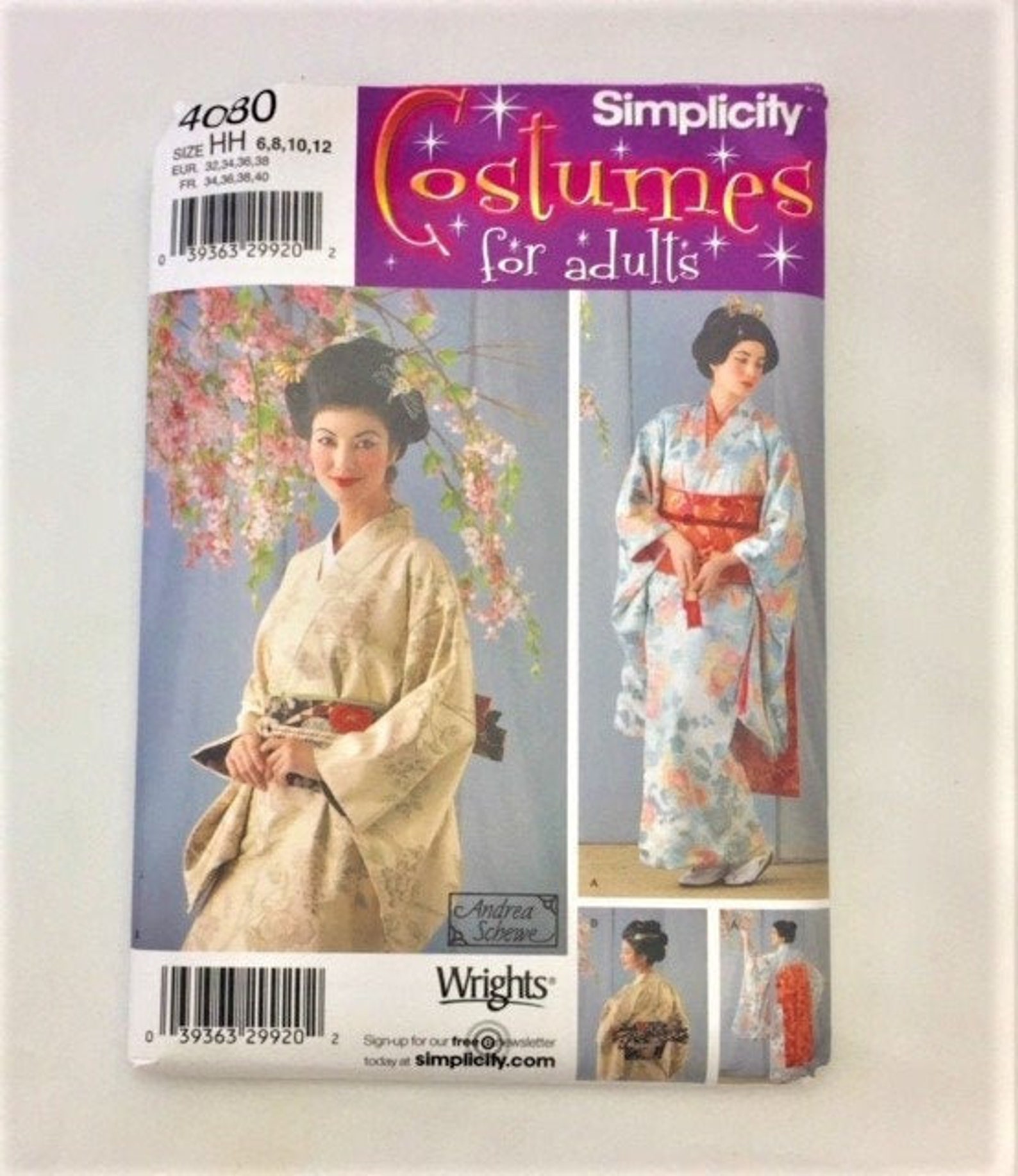 Simplicity 4080 Uncut Kimono Misses 612 Sewing Pattern In Etsy