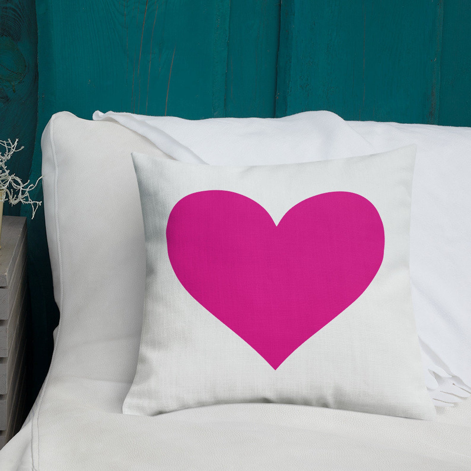 Pink Heart Throw Pillow Heart Cushion Insert Included Etsy Canada