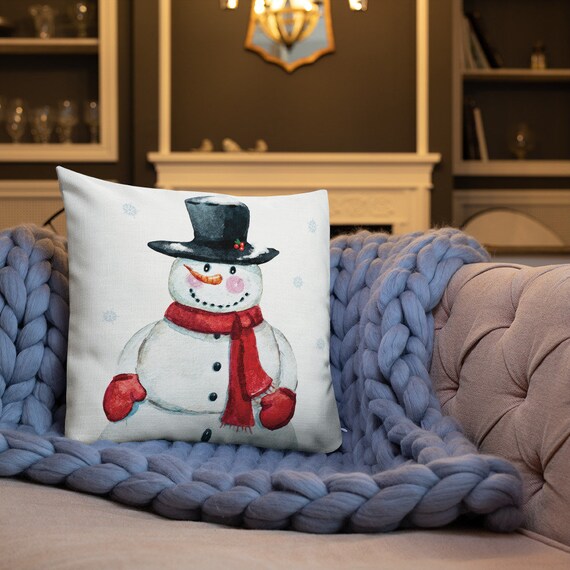 Snowman Pillow Cover Christmas 