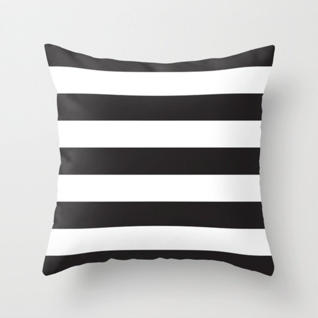 Stripes Pillow Striped Pillow Black and White Stripes Pillow Modern
