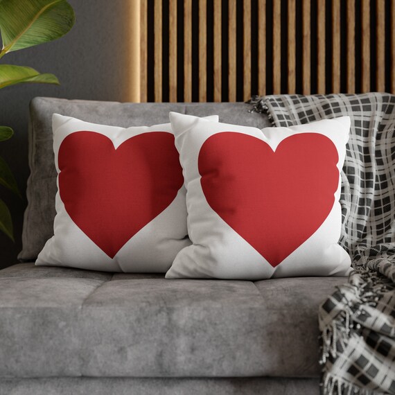 Red heart pillows hotsell
