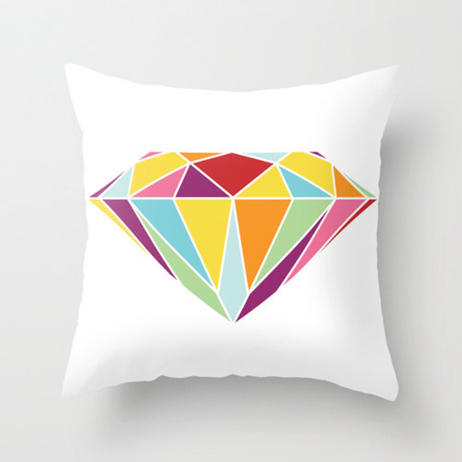 Diamond Pillow Geometric Abstract Modern Throw Pillow Etsy